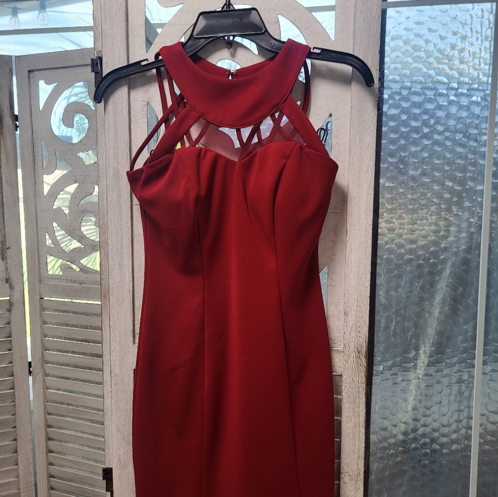 Speechless Strappy Wine Color Mini Dress